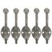 Wall Mounted Door Hooks 5 Pcs Double Cast Iron Wall-mounted Heavy Duty Clothes Rack Hat Coat Rustic