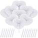 Heart Shaped Paper Fans Folding 24 Pcs White Paper Fans for Wedding Decorations