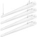 YGDU 72W Commercial LED Wraparound Fixture 4FT Office Ceiling Lighting 8500 Lumens 4000K 4 Foot Low Bay Flush Mount Garage Shop Lights Integrated Wrap Light Fluorescent Tube Replacement 4 Pack