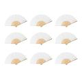 Wedding Gifts Decorative Folding Fans Child 18 Pcs Foldable Paper Wooden Bamboo Ventiladores Portatiles