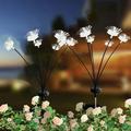 Hiroekza Solar Lights Solar Garden Lights - 6 Head Floral Sway Light Solar Light Solar Sway Lights Sway With The Wind Solar Outdoor Lights Solar Garden Decorative Lights Patio Ya