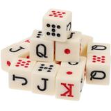 Poker Dice 15Pcs Acrylic Poker Dice Liars Dice Prop Funny Letter Dice Portable Dice Funny Game Supply