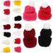 100 Pcs Santa Claus Hat Hats Tiny Kitting for Crafts Knitting Mini Beanie Accessories