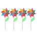 Children Windmill Toy 4Pcs Children Toy Windmill Outdoor Rotated Windmill with Wood Pole Garden Decor