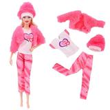 Barbies Doll Clothes Outfit Dress Fashion Coat Hats Top Pants Clothing For Barbie Doll Clothes Doll Accessories Girl`s Toy Gifts Z766