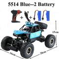 Rock Crawler 4WD Off Road RC Car Remote Control Toy Machine On Radio Control 4x4 Drive Car Toy For Boys Gilrs 5514 5514-Blue-Kit-2