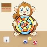 Montessori Dart Board Target Sports Game Toys For Children 4 To 6 Years Old Outdoor Toy Child Indoor Girls Sticky Ball Boys Gift Monkey 3 balls