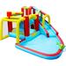 7 in1 Inflatable slide water park bouncing house outdoor Soccer garden bouncer with Splash pool & Water gun & Climbing wall & Basketball & Football