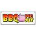 BBQ Time to Pig Out Banner Sign - Pork Barbecue