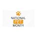National Pet Month Banner Backdrop Porch Sign 35 x 70 Inches Holiday Banners for Room Yard Sports Events Parades Party