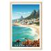 Camps Bay Beach Poster Beautiful Beach Prints Vintage Travel Posters Travel Posters South Africa South Africa Wall Art Travel Wall Art Beach Lover Gift Travel Love (UNFRAMED)16â€³ x 20â€³