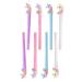 8 Pcs Unicorn Light Pen Come Luminous Cartoon Signature Pens Gel Writing Plastic Silica