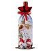 Sunisery Christmas Supplies Plaid Gnomes Tree Skirt Gift Bag Table Runner Chair Cover Wine Bottle Cover