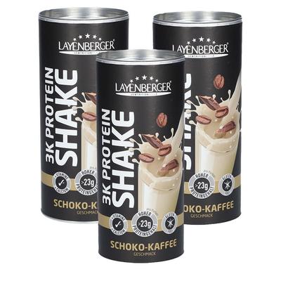 3x Layenberger 3K Protein-Shake, Schoko-Kaffee 3x360 g Pulver Image