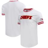 Men's Pro Standard White Kansas City Chiefs Classic Chenille Double Knit T-Shirt