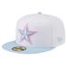 Men's New Era White/Light Blue Dallas Cowboys 2-Tone Color Pack 59FIFTY Fitted Hat