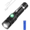 Csparkv - Lampe Torche Rechargeable usb, Lampe de Poche led, 4 Modes, Anti-Choc Étanche et Zoomable