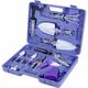 Gardening Tools with 10 Pieces with Scissors, Shovels, Rakes and Sprayer Ergonomic Non-Slip and Rust-Proof Handle - Storage Box (Purple) - Rhafayre