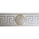 YOL - Silver & Gold Versace Wallpaper Border Modern Satin Greek Key Textured Designer