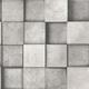 3D Effect Square Stone Brick Silver Grey Metallic Wallpaper Fine Decor