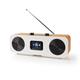 Retro 34W Digital DAB+/DAB/FM Internet Radio with Wi-Fi, Bluetooth, Alarm Clock, Colour Display, Remote Control and Aux Jack, Wood...