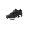 Wide Width Men's KingSize No-Tie Sneakers by KingSize in Jet Black Grey (Size 11 1/2 W)