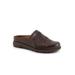 Extra Wide Width Women's San Marc Tooled Casual Mule by SoftWalk in Brown (Size 12 WW)