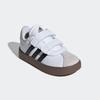 Klettschuh ADIDAS SPORTSWEAR "VL COURT 3.0 KIDS", Gr. 22, schwarz-weiß (cloud weiß, core schwarz, grau one), Synthetik, Leder, sportlich, Schuhe, inspiriert vom Design des adidas samba