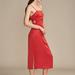 Lucky Brand Square Neck Cut Out Dress - Women's Clothing Dresses in Tango Red, Size XS