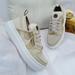 Nike Shoes | F116 Size 6.5 Women's Nike Court Vision Alta Txt Cream Ii/ Saturn Gold Cw6536 20 | Color: Cream/White | Size: 6.5