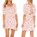 Free People Dresses | Free People Lucie Mini Dress Pink Ivory Floral Size 4 | Color: Cream | Size: 4