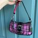 Coach Bags | Coach Vintage Y2k Buckle Mini Bag Purse In Pink Plaid Wool | Color: Black/Pink | Size: Os