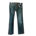 American Eagle Outfitters Jeans | American Eagle Super Stretch Women Blue Slim Boot Jeans 2 Denim Whisker Low Rise | Color: Blue | Size: 2
