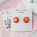 Kate Spade Jewelry | Kate Spade Know The Ropes Mixed Media Stud Earrings | Color: Gold/Red | Size: Os