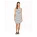 J. Crew Dresses | J. Crew Dress Women Size 8 Navy Blue White Stripe Back Zip Sleeveless Pockets | Color: Blue/White | Size: 8