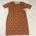 Lularoe Dresses | Lularoe Women’s Julia Dress/Size: 3xl/ Red-Orange-Black 'Firey' Geometric (Nwt) | Color: Orange/Red | Size: 3xl