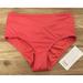 Athleta Swim | Athleta Hampton High Waist Bikini Bottom Size Xs Coral Pink Ruched Twist #798477 | Color: Pink | Size: Xs
