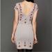 Free People Dresses | Free People Rich In Embroidery Dress Mini Bodycon Grey Embroidered Knit | Color: Gray/Pink | Size: S