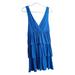 J. Crew Dresses | J.Crew Layered Ruffle Midi Tank Dress Flowy Blue Plunging V-Neck Boho Large | Color: Blue | Size: L