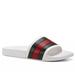 Gucci Shoes | Gucci Men's Signature Stripe Slide Sandals Size 11 Nwt | Color: White | Size: 11