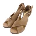 Coach Shoes | Coach Women's Adelle Tan Leather Strappy Heels Size 8b | Color: Gold/Tan | Size: 8