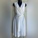 Anthropologie Dresses | Anthropologie Winter White Sleeveless True Wrap Belted Dress M/L P | Color: White | Size: M/L P