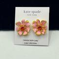 Kate Spade Jewelry | Kate Spade Bloom In Color Flower Cz Pink Enamel Stud Gold Tone Pierced Earrings | Color: Gold/Pink | Size: 7/8 "