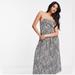 Levi's Dresses | Levi's Womens Amilijia Wavy Zebra Creme Brulee Open Back Strappy Dress Size L | Color: Black/White | Size: L