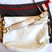 Coach Bags | Coach Zoe Ivory & Gold Shoulder Bag F12671 | Color: Gold/White | Size: Os