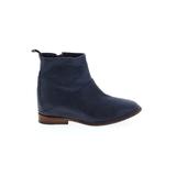 Alberto Fermani Boots: Blue Print Shoes - Women's Size 36 - Almond Toe
