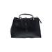RENATA CORSI Leather Tote Bag: Pebbled Black Solid Bags