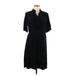 Banana Republic Casual Dress - Shirtdress: Black Solid Dresses - Women's Size 8