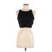 Zara W&B Collection Sleeveless Blouse: Black Solid Tops - Women's Size Medium