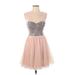 Forever 21 Cocktail Dress - Party Sweetheart Sleeveless: Pink Dresses - Women's Size Small